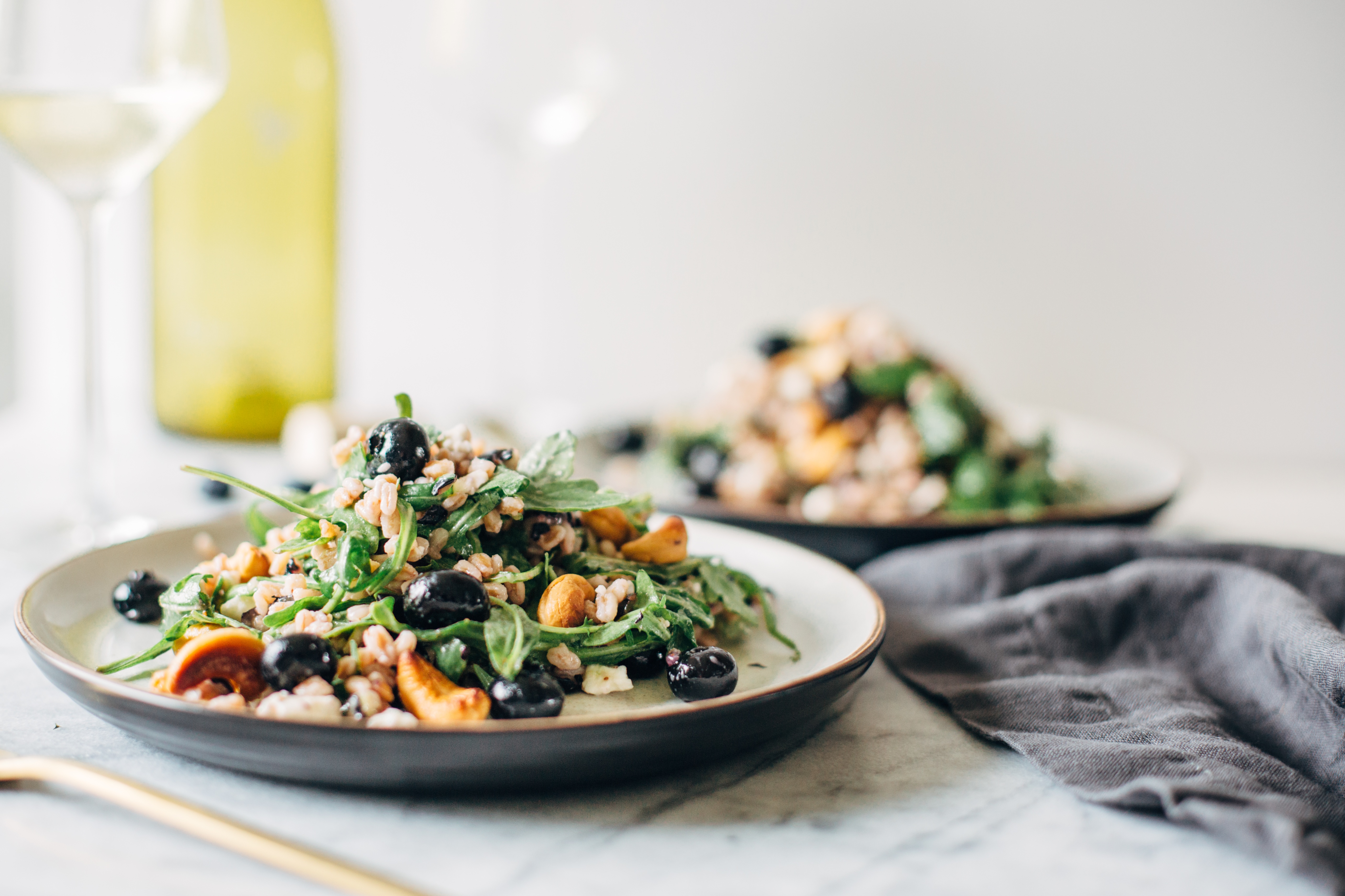 Blueberry & Cashew Farro Salad